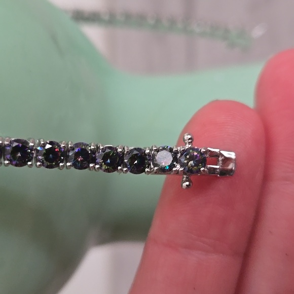 Mystic Topaz SS925 Tennis Bracelet - Picture 6 of 9